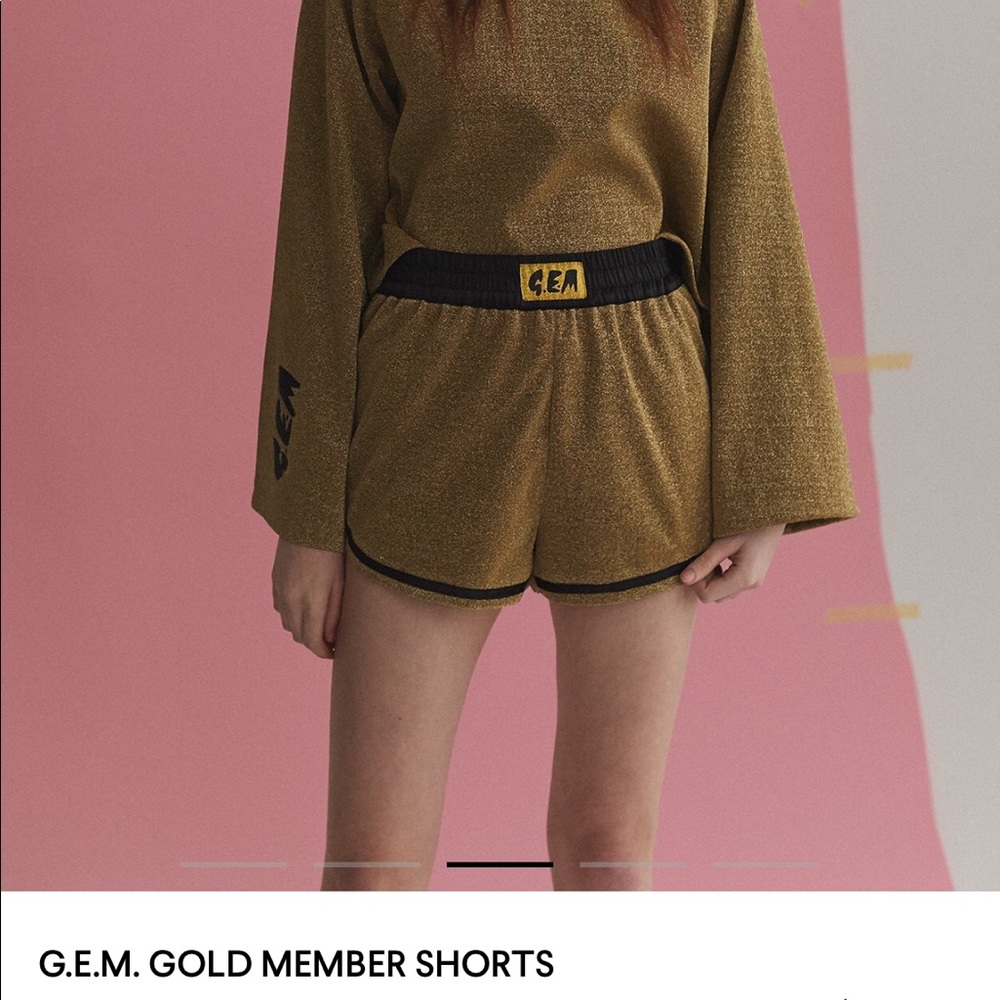 LAZY OAF NWT G.E.M. GOLD MEMBER SHORTS L